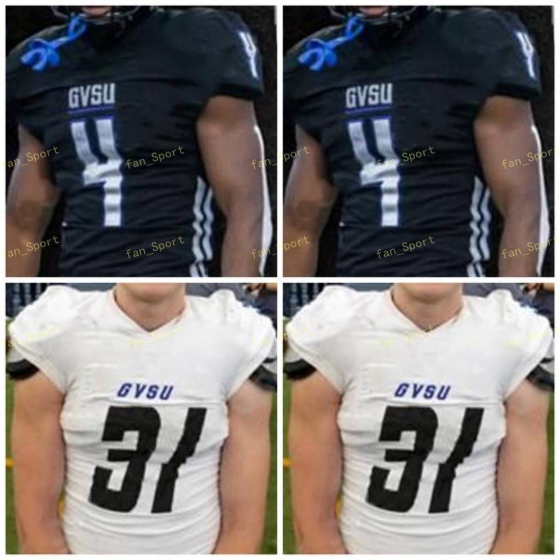 

NCAA College Jerseys Grand Valley State GVSU 5 Austin Paritee 7 Cole Kotopka 8 Wadley 13 Cade Peterson 14 Jacob Miller Custom Football Stitched, As