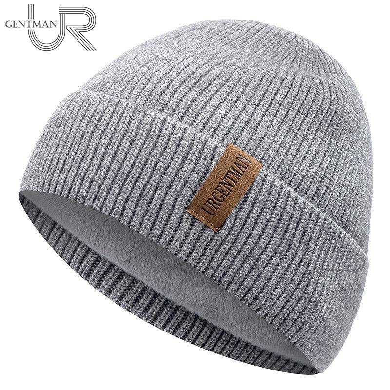 

Berets Unisex Winter Hat Add Fleece Warm Cap URGENTMAN Stylish Soft Beanie For Men Women Outdoor Thicken Ski Sports Knitted, Blue;gray