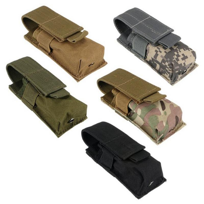 

Stuff Sacks Tactical Molle M5 Pouch CQC Single Pistol Magazine Torch Holder Case Outdoor Hunting Knife Light Holster Bag, Black