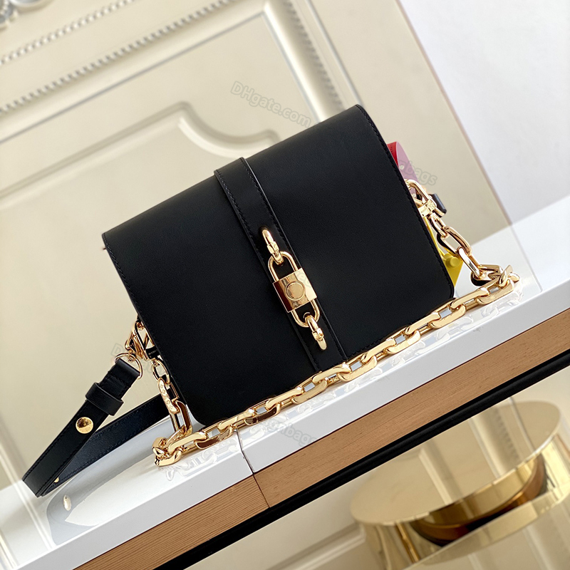 

10A L Bag Top cross body bags RENDEZ-VOUS padlock handbag lady designer calf messenger party chain flap retro style lock shoulder bag L128, M57744