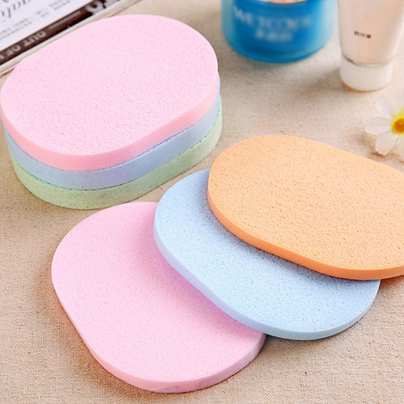 

5 Pcs/Lot Facial Face Deep Cleaning Cleansing Sponges Reusable Cosmetic Beauty Makeup Remover Exfoliation Massage Oval Seaweed Sponge JY0556
