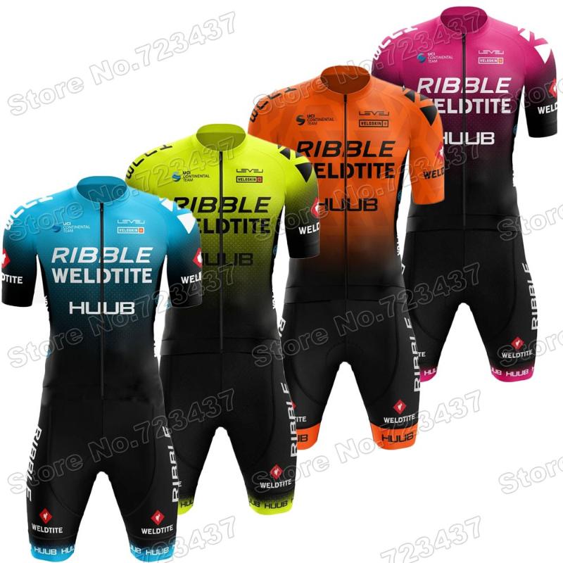 

Racing Sets 2021 Team Ribble Weldtite Cycling Skinsuit Huub Race Bodysuit Road Bike Jerseys Set Clothing MTB Ropa Ciclismo Maillot, Black;blue