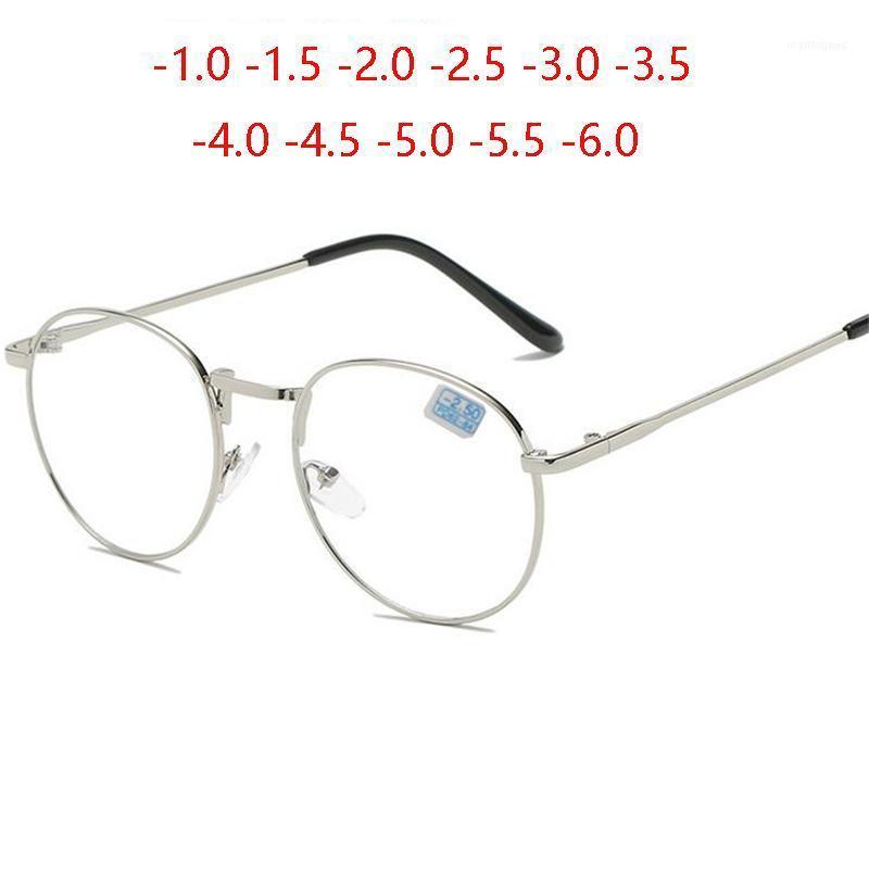 

Sunglasses Retro Oval Myopia Glasses Finished Women Men Metal Silver/Black/Gold Prescription Eyeglasses Diopter -1.0 -1.5 -2.0 To -6.01