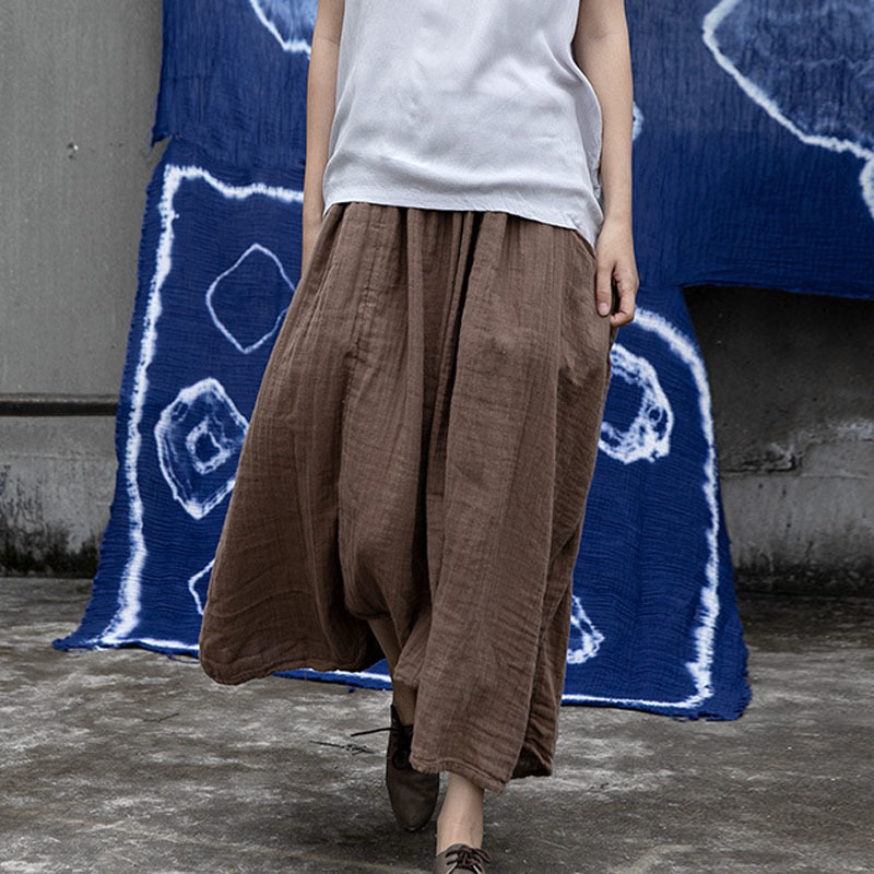 

Johnature Spring Solid Color Loose Casual Irregular Pockets Half Skirt Simple Comfortable All-match Women Pleated Skirt 210521, Khaki