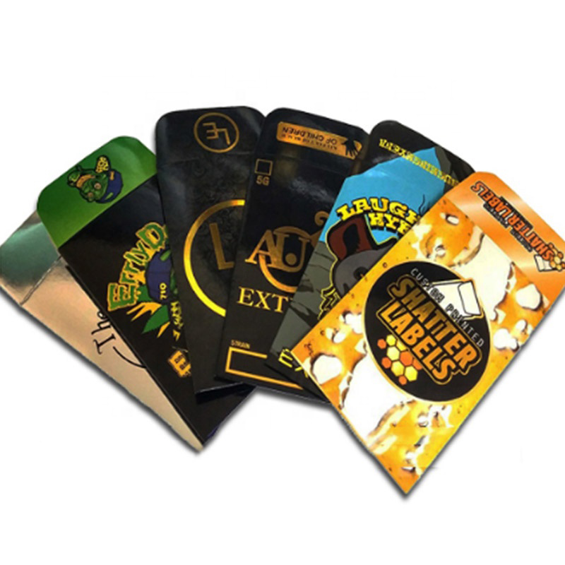 

Custom Shatter Envelope Concentrate Package Wax Extract Coin Envelopes Packaging