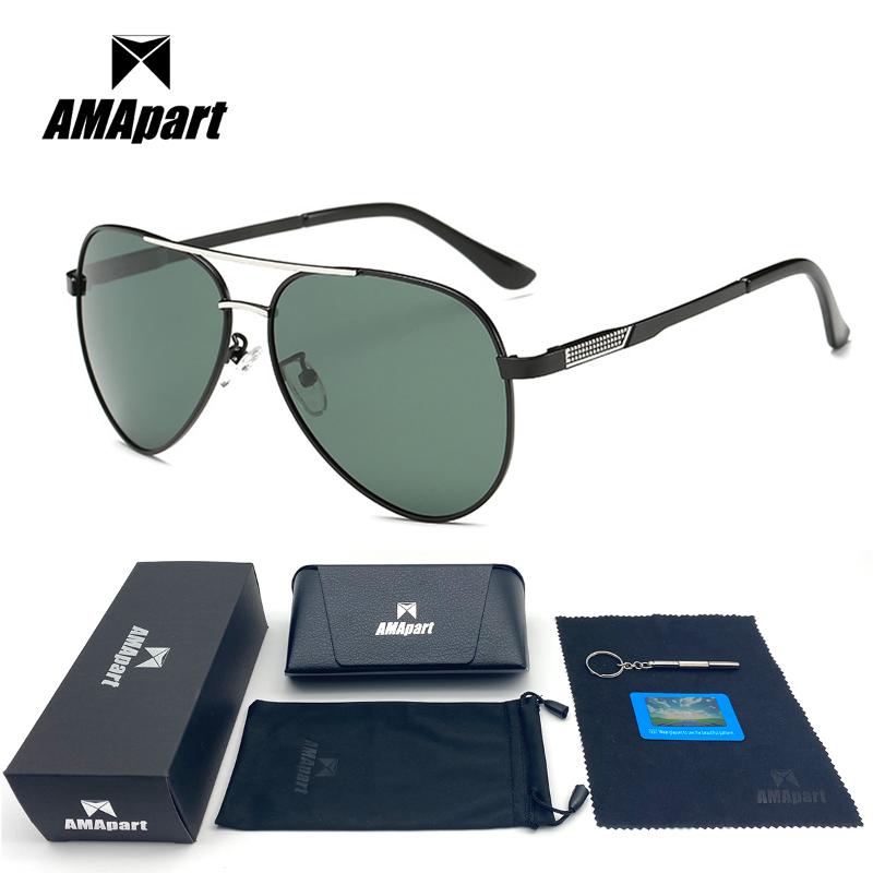 

Sunglasses AMApart High Quality Polarized For Men Driving Fishing Sports Outdoors UV400 Protection Anti-Glare, White;black