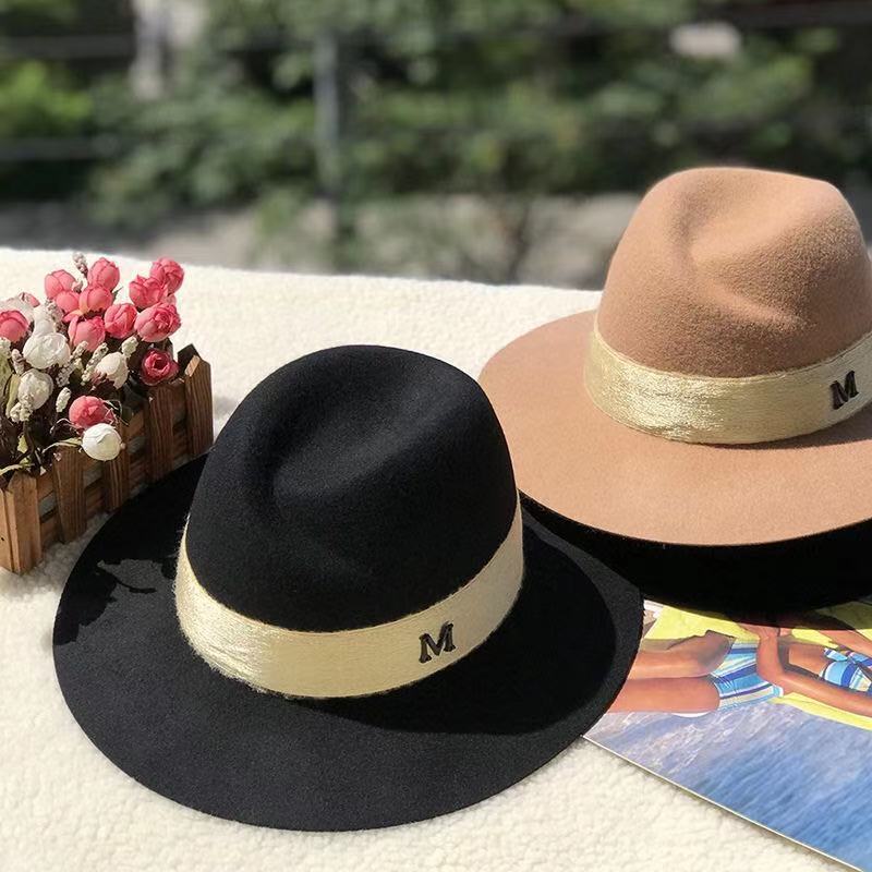 

Benjamin 01 2021 fashion men's and women's jazz hat, bell hat, gentleman's party Knight essential, 4 colors to choose, quality assurance, 277, Brown-gold band