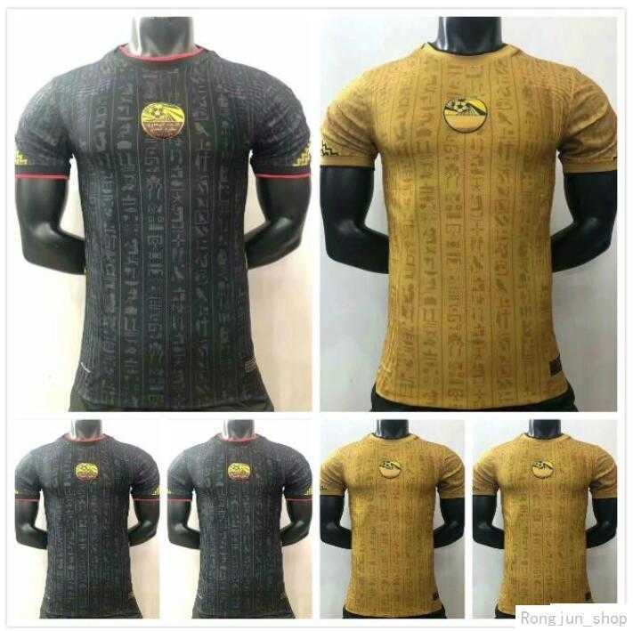

Player Version Egypt 2021 2022 soccer jersey M. SALAH Home Red away white 21 22 KAHRABA A. HEGAZI RAMADAN M.ELNENY uniform jerseys kits, Away 2
