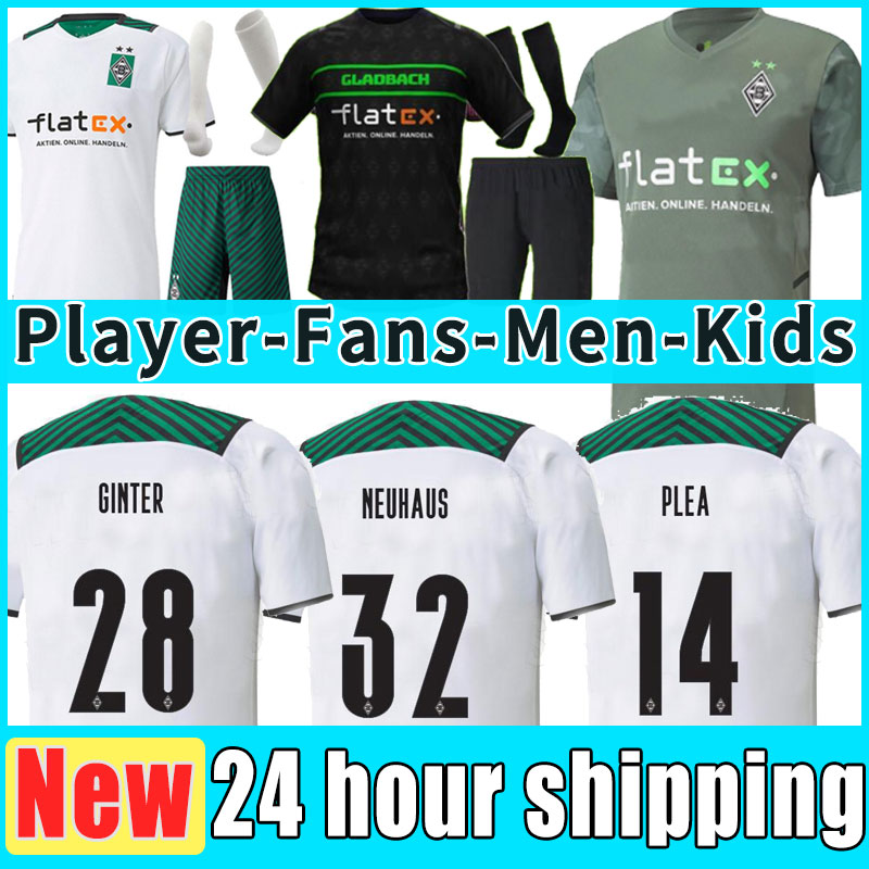 

Borussia Mönchengladbach soccer jerseys 2021 22 Home Away Third maillots de foot ZAKARIA THURAM STINDL HOFMANN BENSEBAINI GINTER NEUHAUS Football Shirt Kit kids set