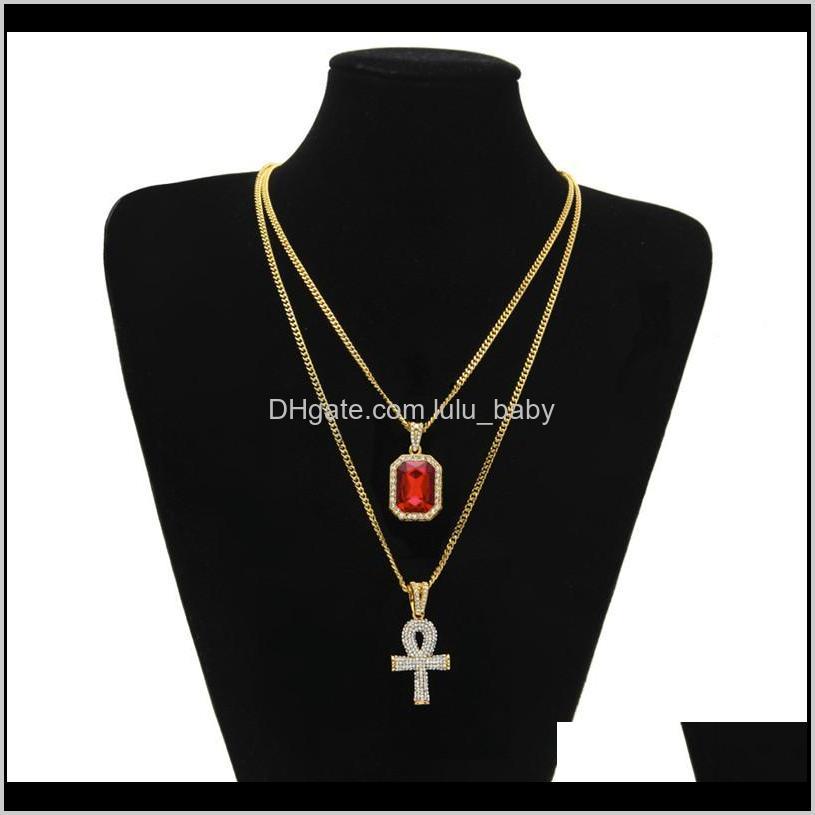 

Men S Egyptian Ankh Key Of Life Necklace Set Bling Iced Out Cross Mini Gemstone Gold Silver Chain For Women Hip Hop Jewelry Ibrgq Neck Ewxvt