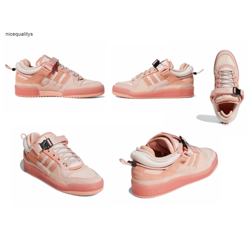 

2021 classic men's and women's Running Shoes Bad Pink Bunny forum low fashion style couple outdoor casual sneakers high quality size 36-45, 01