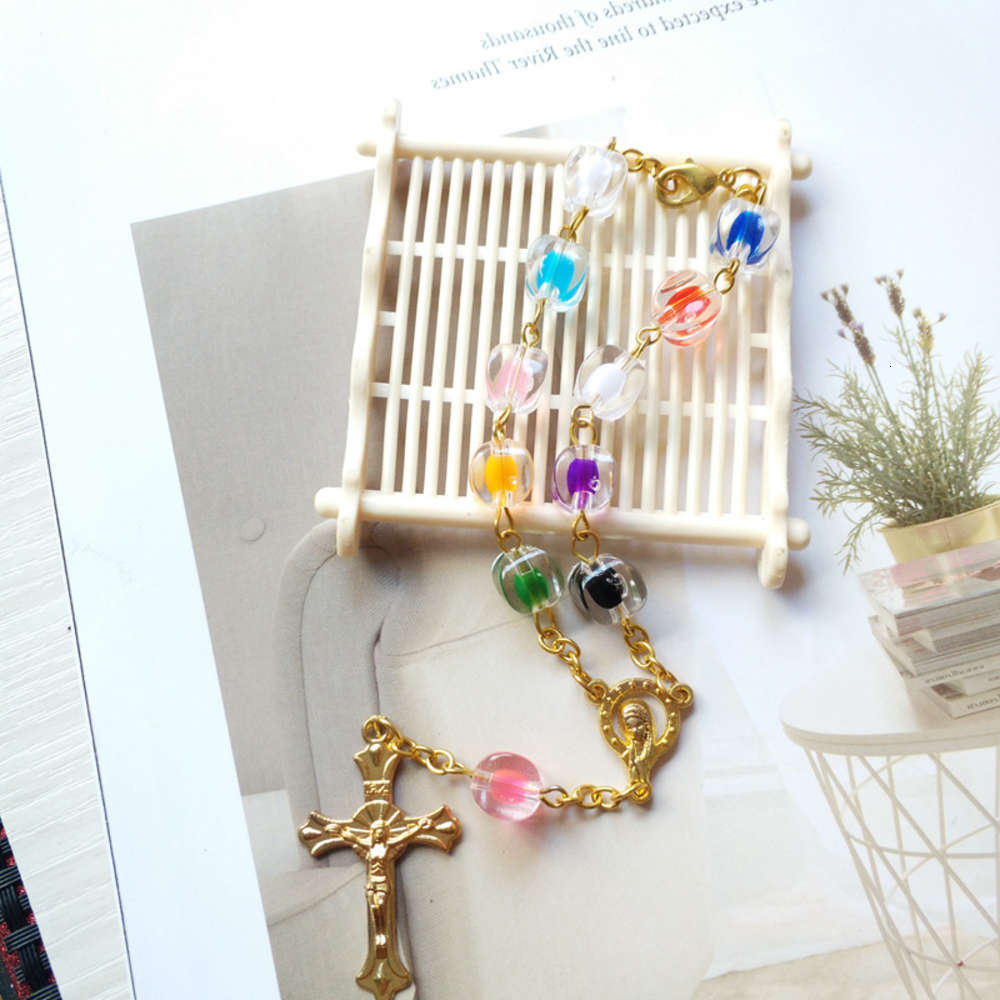 

Hand catenary in Pearl cross Catholic jewelry Rosary Bracelet for men and women, Black