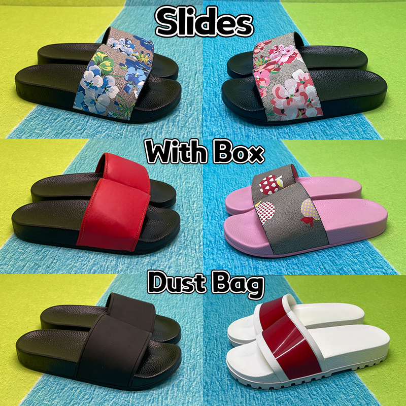 

2022 Luxury Slides Sandals Designer slippers Shoes with Correct Flower Box Dust Bag Summer Beach Sandal Slipper Flat men women platform sneakers 35-47, Bubble wrap packaging