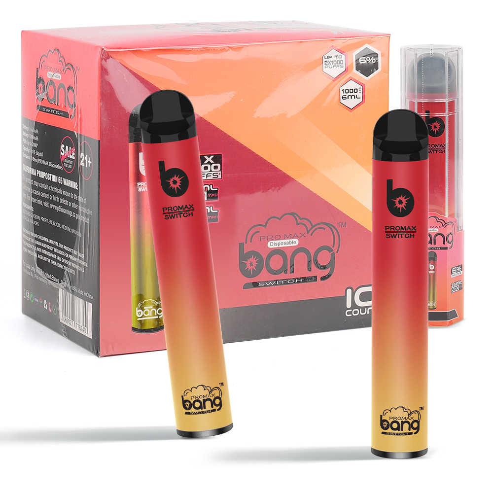 

Bang Pro Max Switch 2 in 1Bang XXL Disposable Vape Pen Electronic Cigarettes Device 800mAh Battery 6ml Pods Empty Original Vapors 2000 Puffs Kit Wholesale Puff Bar