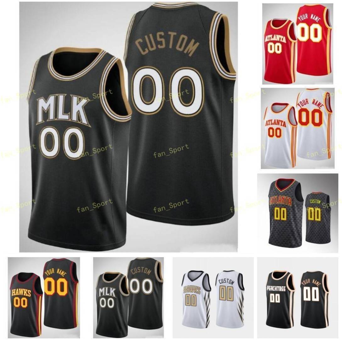 

City Earned Edition Custom Printed Trae 11 Young John 20 Collins De'Andre 12 Hunter Clint 15 Capela Danilo 8 Gallinari Basketball Jerse, Black