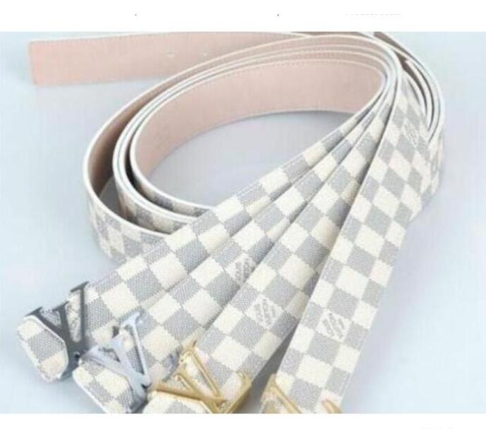 

With box and dust bags white black golden sliver hardware high quality belts for men and lv women's louis bag vitton wallet