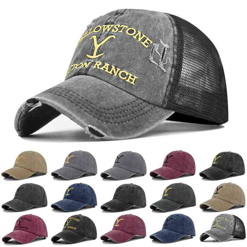 

Yellowstone Baseball Caps Women and Men Sunscreen Hat Casual Adjustable Dutton Ranch Hats Cap, Packing bag