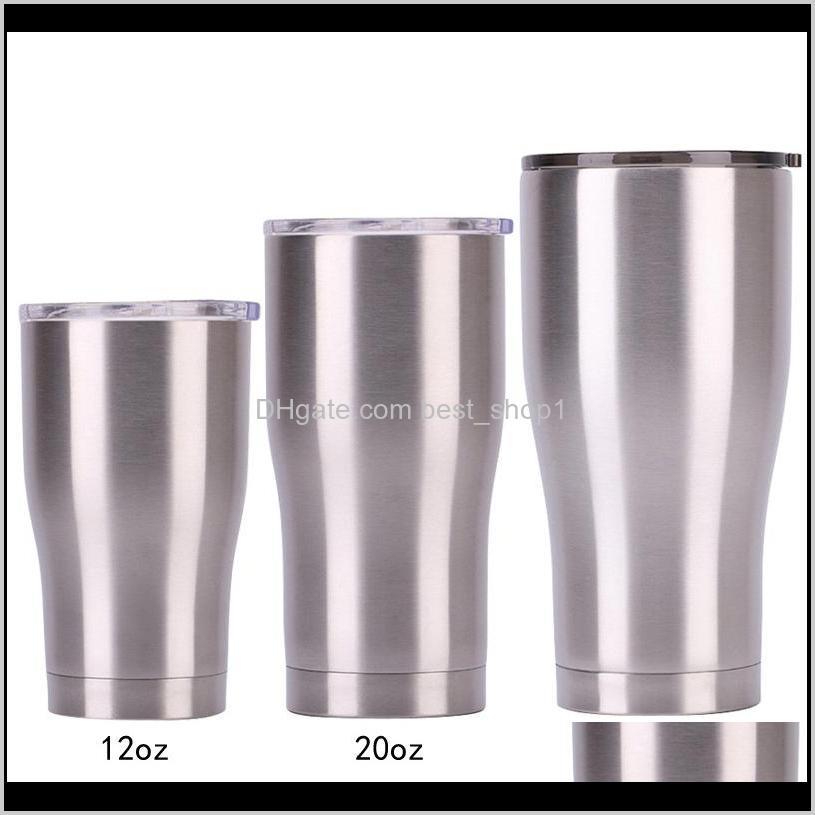 

Tumblers Stainless Steel Tumbler With Lid 30 20 12 Oz Double Wall Vacuum Flask Insulated Beer Cup Drinking Thermoses Coffee Vt0225 Mhg C1Bom, Stainless steel color