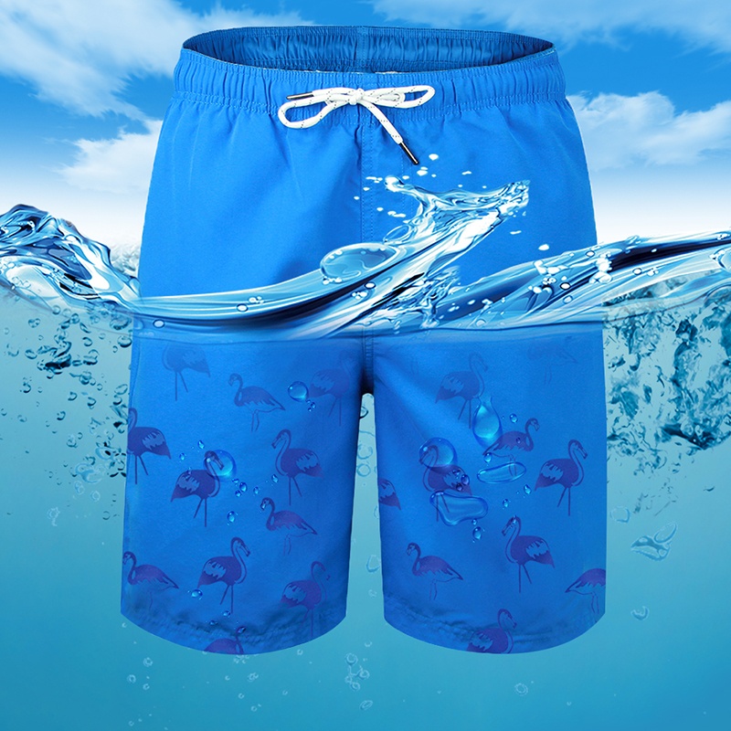 

Mens Swimwear Shorts with Tie Waist Breathable Swim Trunks Shorts Boxers for Men MK