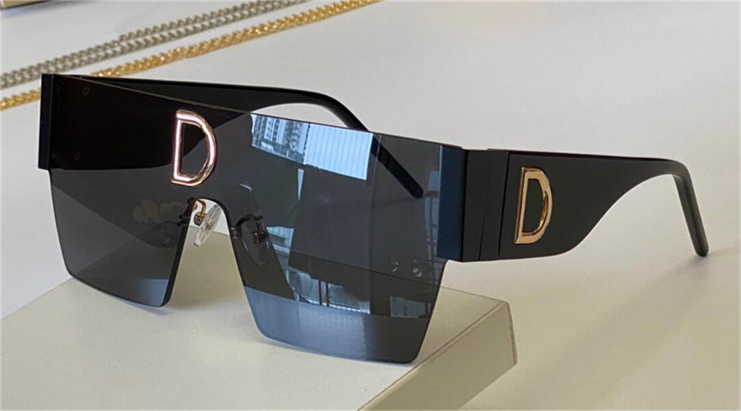 

fashion design sunglasses 2233 square oversize frameless lens latest catwalk style trendy and versatile uv400 protective glasses top quality