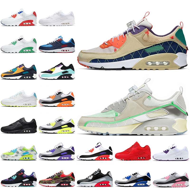 

Top Quality Trail Team White Green 90 Running Shoes Women Mens 90s Sneakers Luxurys Dsigners Triple Black Supernova Court Purple Photo Blue Trainers, #1 mesh triple black 36-45