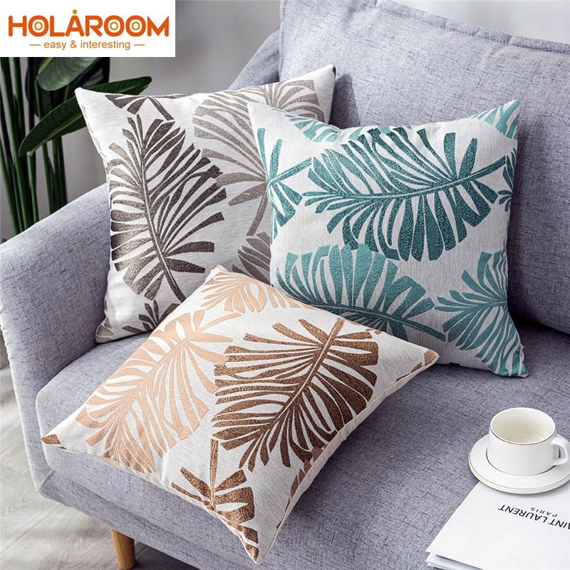 

Cushion/Decorative Pillow 45x45CM Plant Pattern Linen Case Ins Style Home Decor Cushion Cover Suede Car Christmas, Green