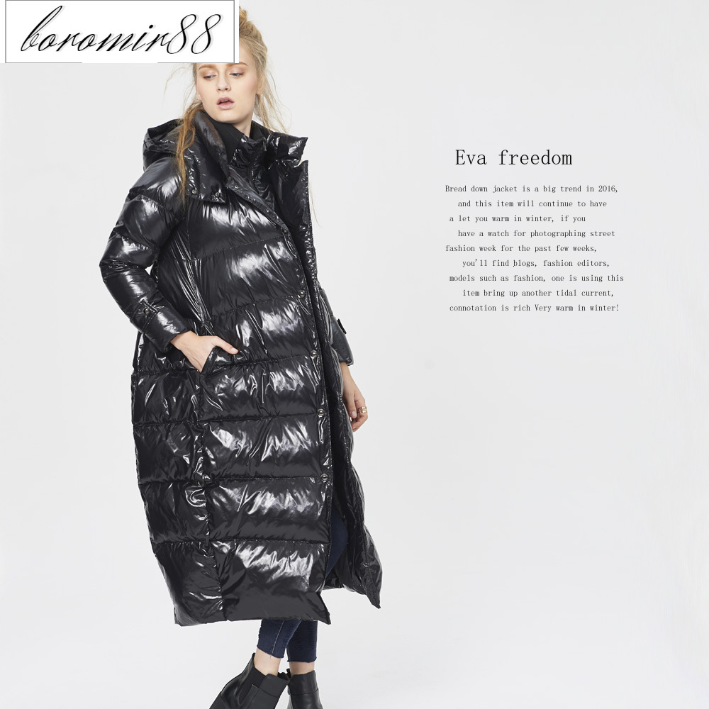 

EVA freedom winter over ankle 5XL large down jacket women's thickened extension, Black