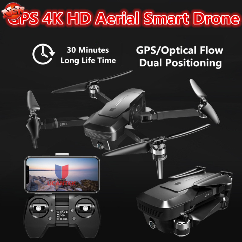 

30Mins Long Flight Time Brushless Motor RC Drone 4K Dual Camera 5G Wifi FPV GPS Follow Me Remote Control RC Helicopter VS B4W, Only one battery