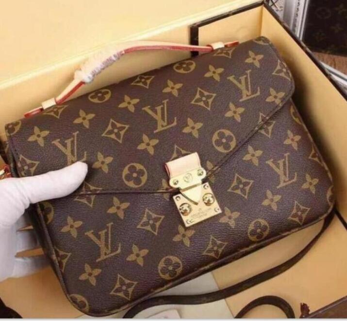 

Womens leather messenger bag luxurys designers bags LV LOUIS Shoulder Lady Tote chain handbags purse crossbody backpack wallet&#