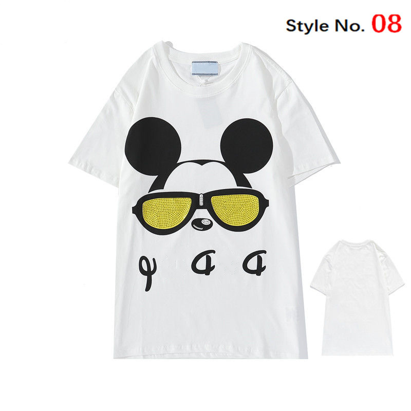 

Men T-shirt Women Couples Summer Top Quality Paris Street Tee Mens clothing Casual Short Sleeve jumper XS-3XL, White;black