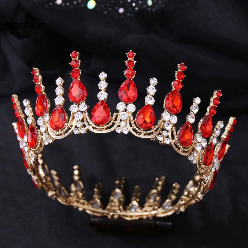 

Hair Clips & Barrettes Bridal Crown Headwear Wedding Birthday Headdress Rhinestones Retro Luxury Accessories For Female PT, Golden;silver