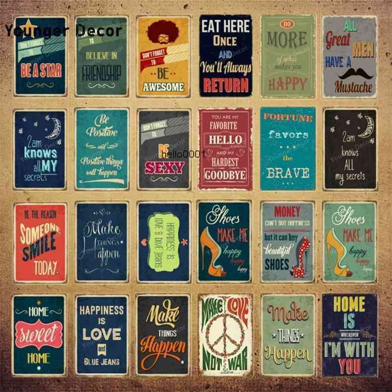 

Awesome Metal Poster Tin Signs Be A Star Wall Art Painting Plaque Pub Bar Cafe Home Living Room Kitchen Decor YI-198