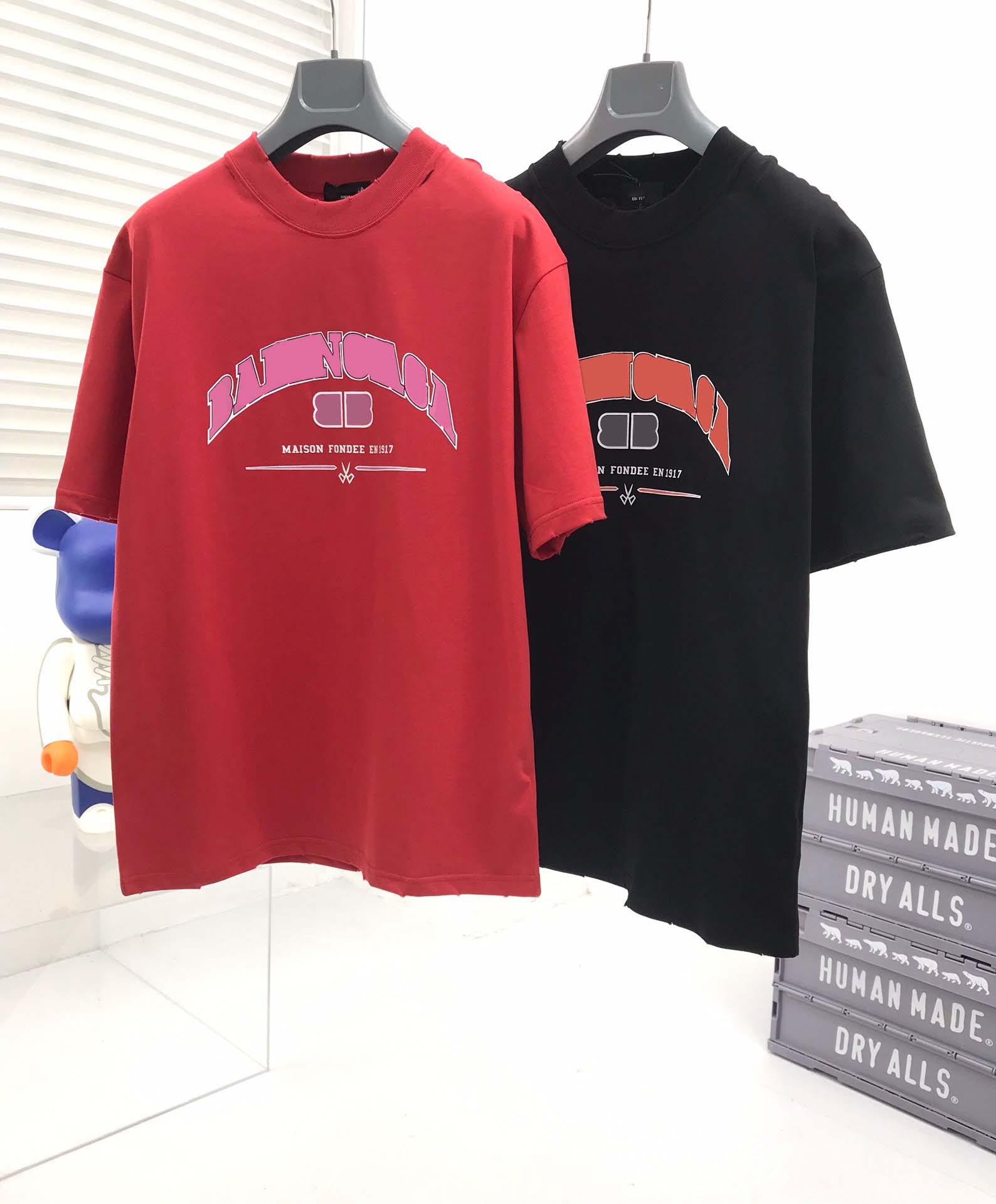 2021ss spring and summer new high grade cotton printing short sleeve round neck panel T-Shirt Size: m-l-xl-xxl-xxxl Color: black white b2Vv6