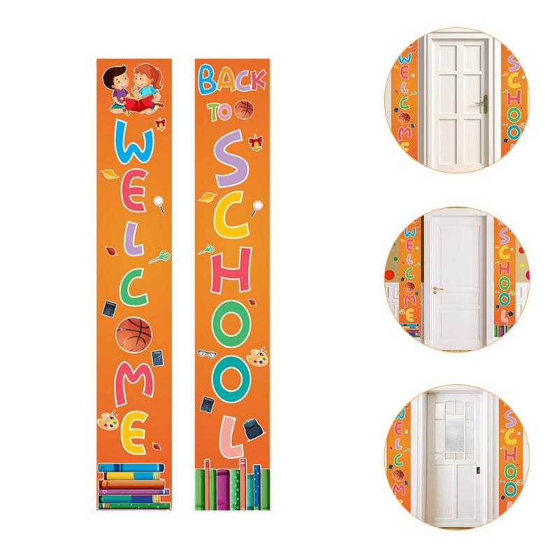 

Curtain & Drapes 1 Pair Hanging Banners Sign Welcome Couplet Backdrop Back To School Ornament