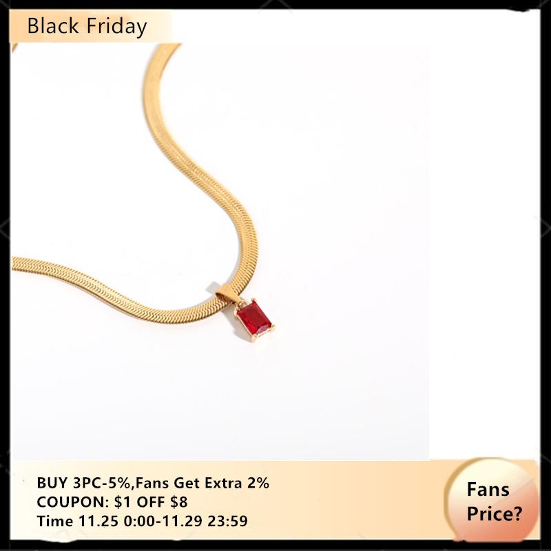 

Chains MC 925 Silver Square Zircon Pendant Necklace Women Girls Luxury Personality Temperament Choker Collier INS Clavicle Chain