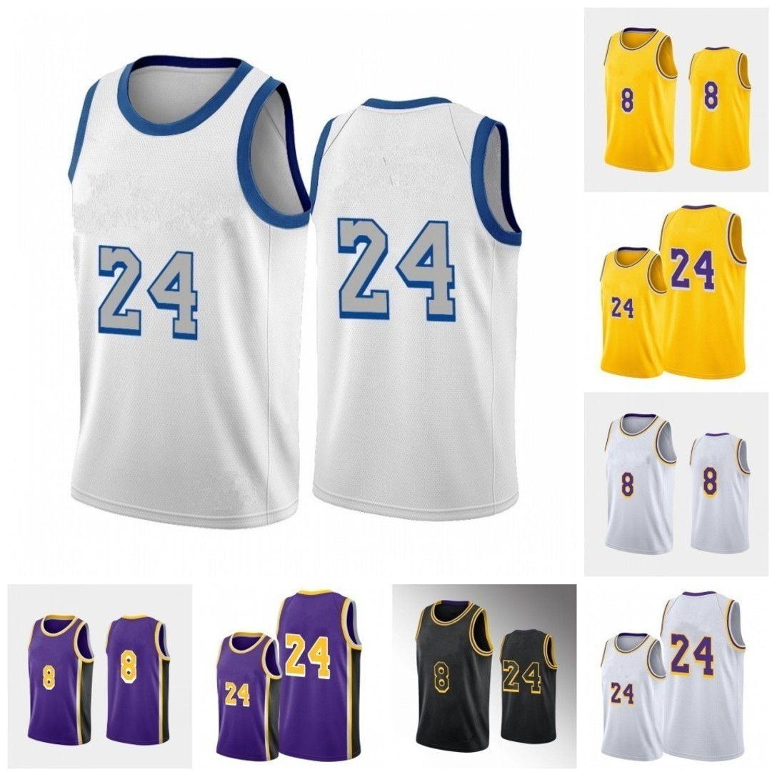 

2021 City New 8 Jersey 24 Mens Basketball Black Mamba Shirt Basketball Jerseys Drop Shipping