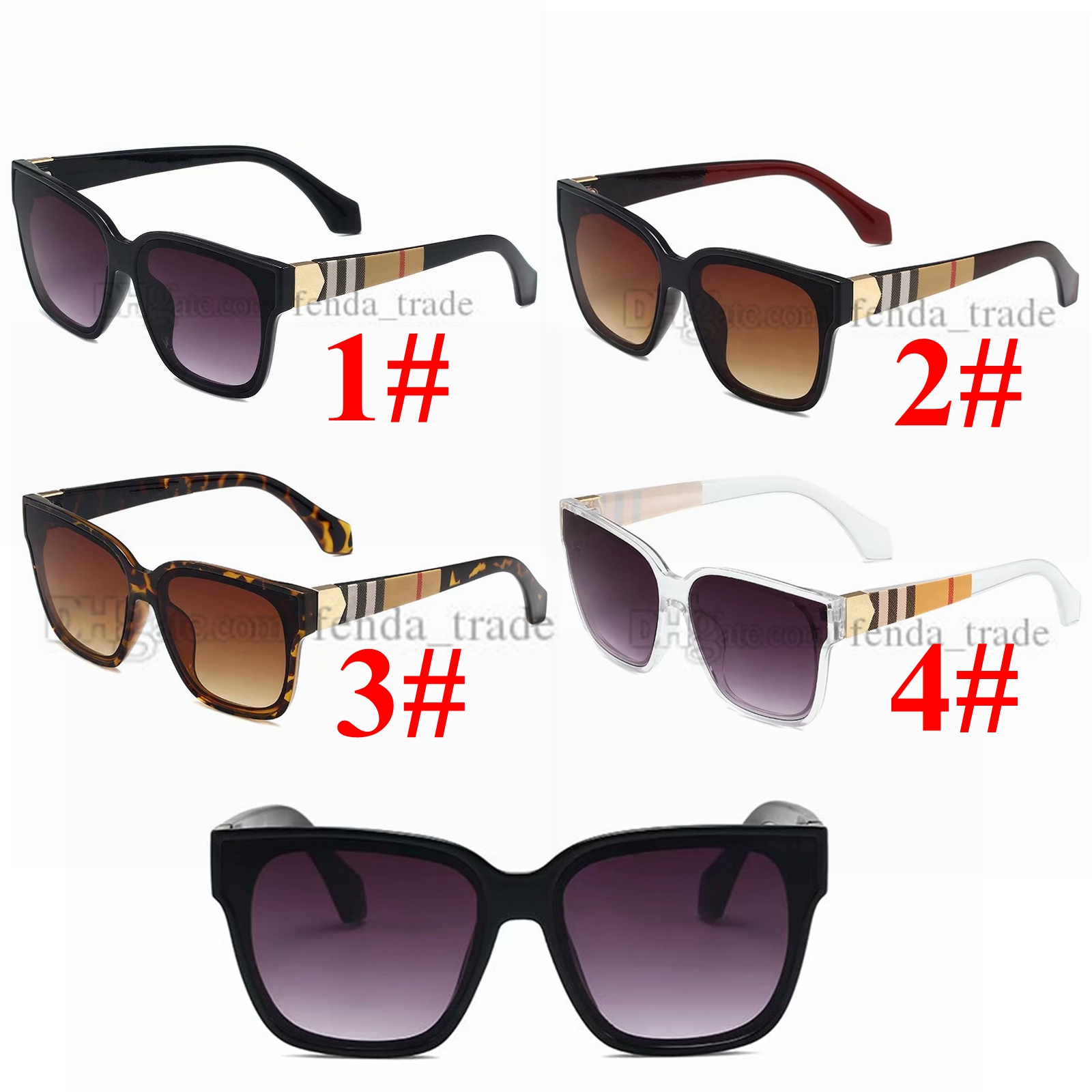 

Square Oversized Sunglasses Women Men Vintage Sun Glasses Brand Designer Multicolor Eyeglass Oculos De Sol Feminino 10PCS 4 colors factory Price