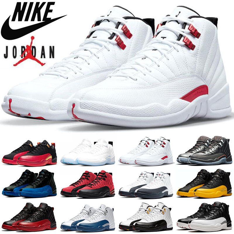 

Nike Air Jordan 12 jumpman 12s Basketball Shoes Lagoon Pulse Super Bowl Utility Twist Dark Concord Mens Trainers Sneaker Size 7-13, White;red