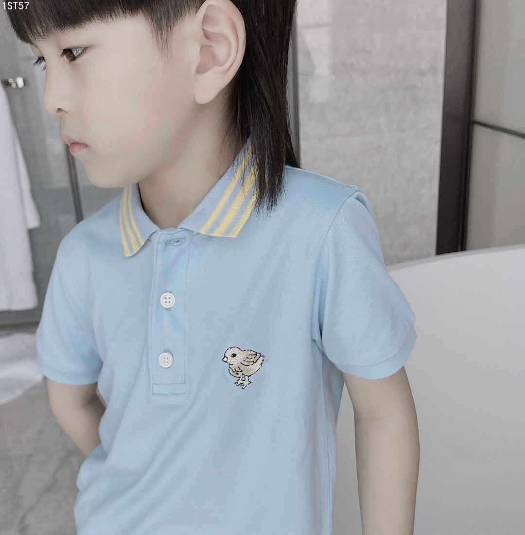 

2021 Kids Boys Girls Polo Shirt Summer Fashion Children Boys Lapel Solid Color Cotton Breathable Tees Toddler Clothing tops, Blue