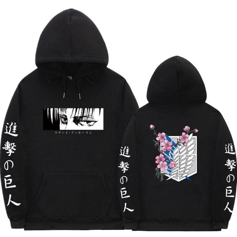 

Men's Hoodies & Sweatshirts 2021 Attack On Titan Hoodie Men Fashion Loose Pullovers Casaul Oversize Sweatshirt Women Regular Pullover, Black