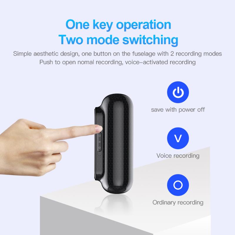 

Digital Voice Recorder Q77 Smart 365 Days Long Standby High-Definition Noise Reduction Control Audio Magnet USB Dictaphone MP3