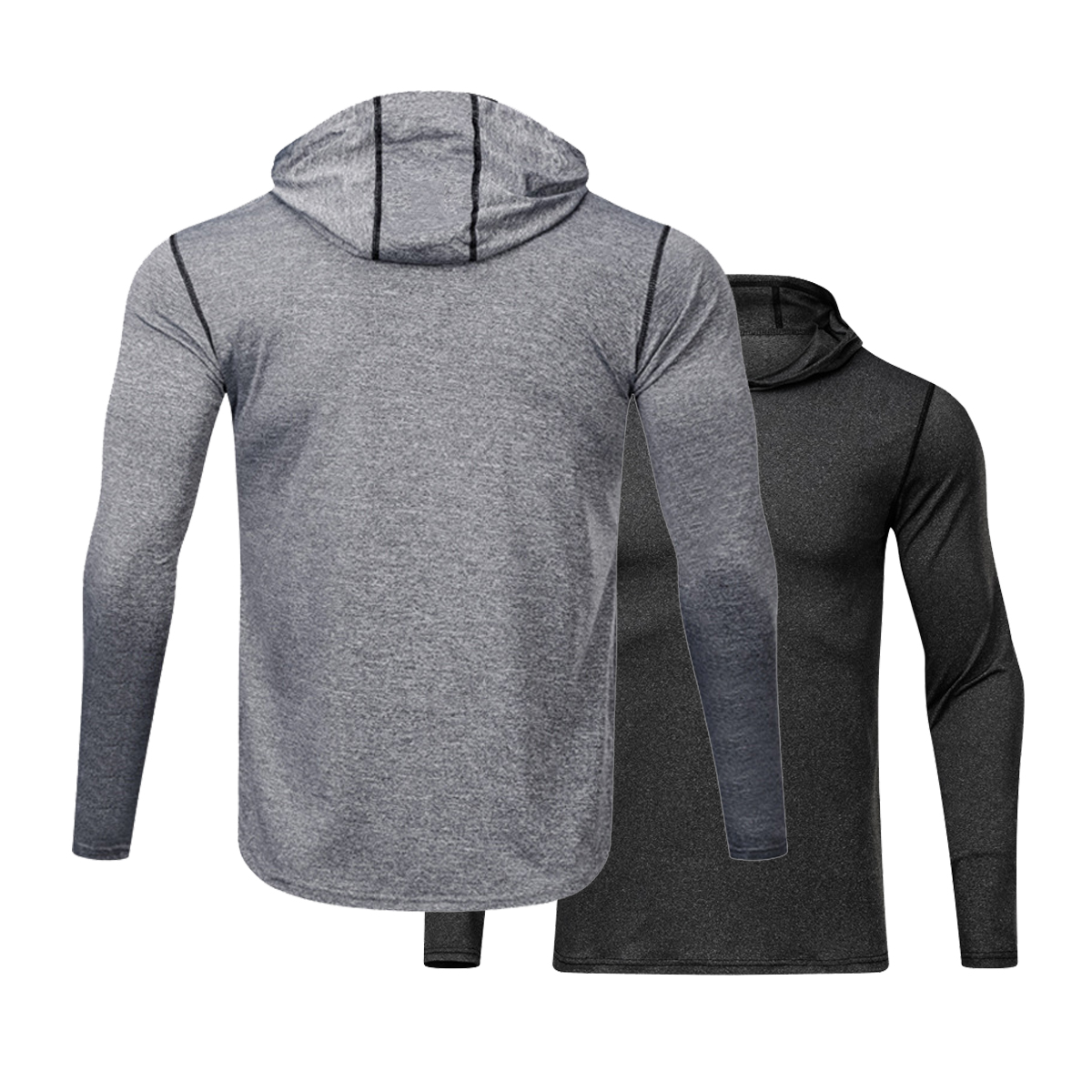 

lu yoga long sleeve fitness clothes lulu T-shirt men training running hooded tee quick dry shirts casual loose elastic Sports
