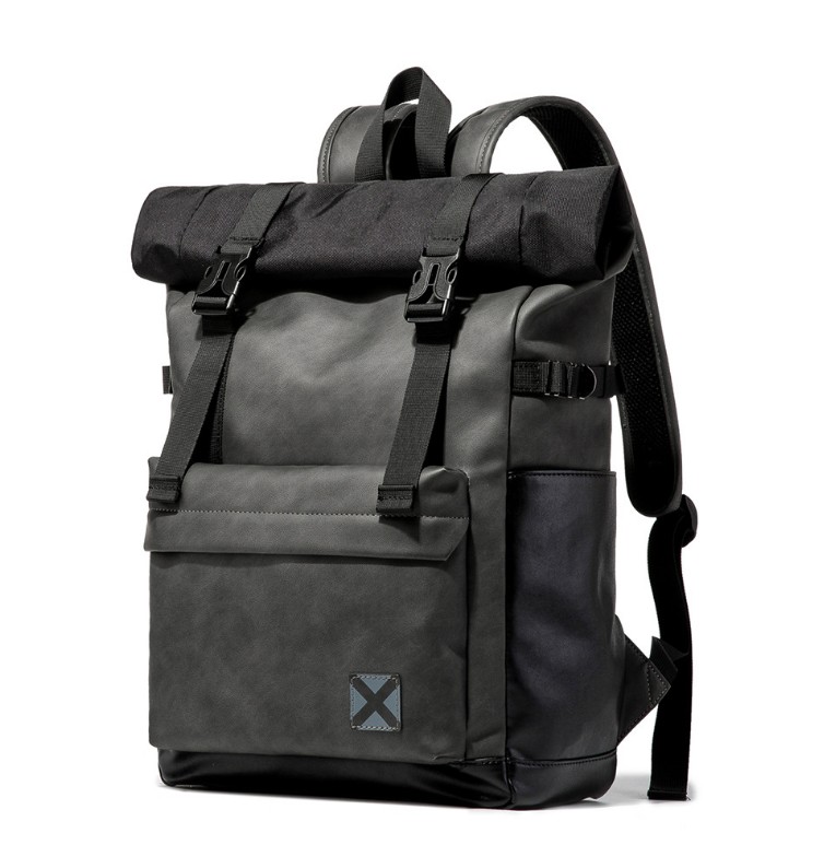 

Men's luxurys Backpack Vintage leathers School Bag Women PU leather Travel handBag Large Capacity Laptop designer Backpacks, Black