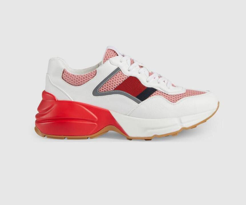 

2021 Designer shoes Rhyton Sneakers Beige Men Trainers Vintage Luxury Chaussures Ladies size 35-45 mjjj0002