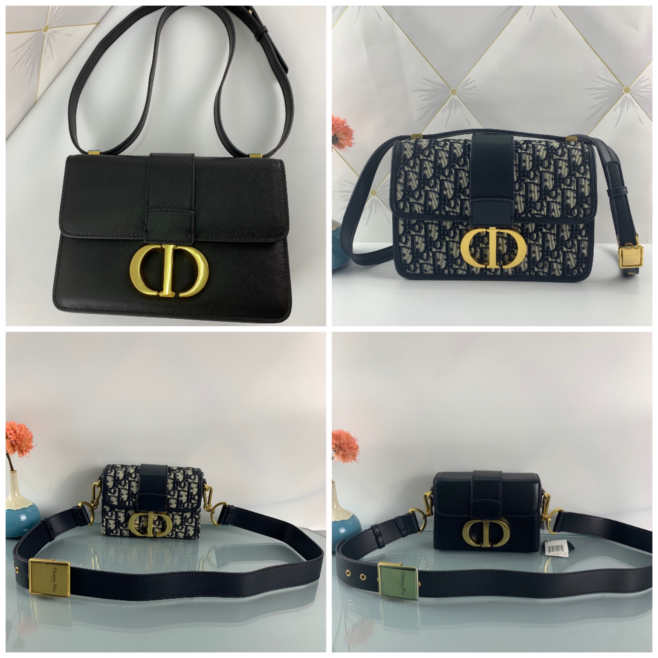

DIOR Original designer handbags, classic fashion, three-dimensional embossed letters, shoulder bag, fashion clamshell, golden lock, messenge