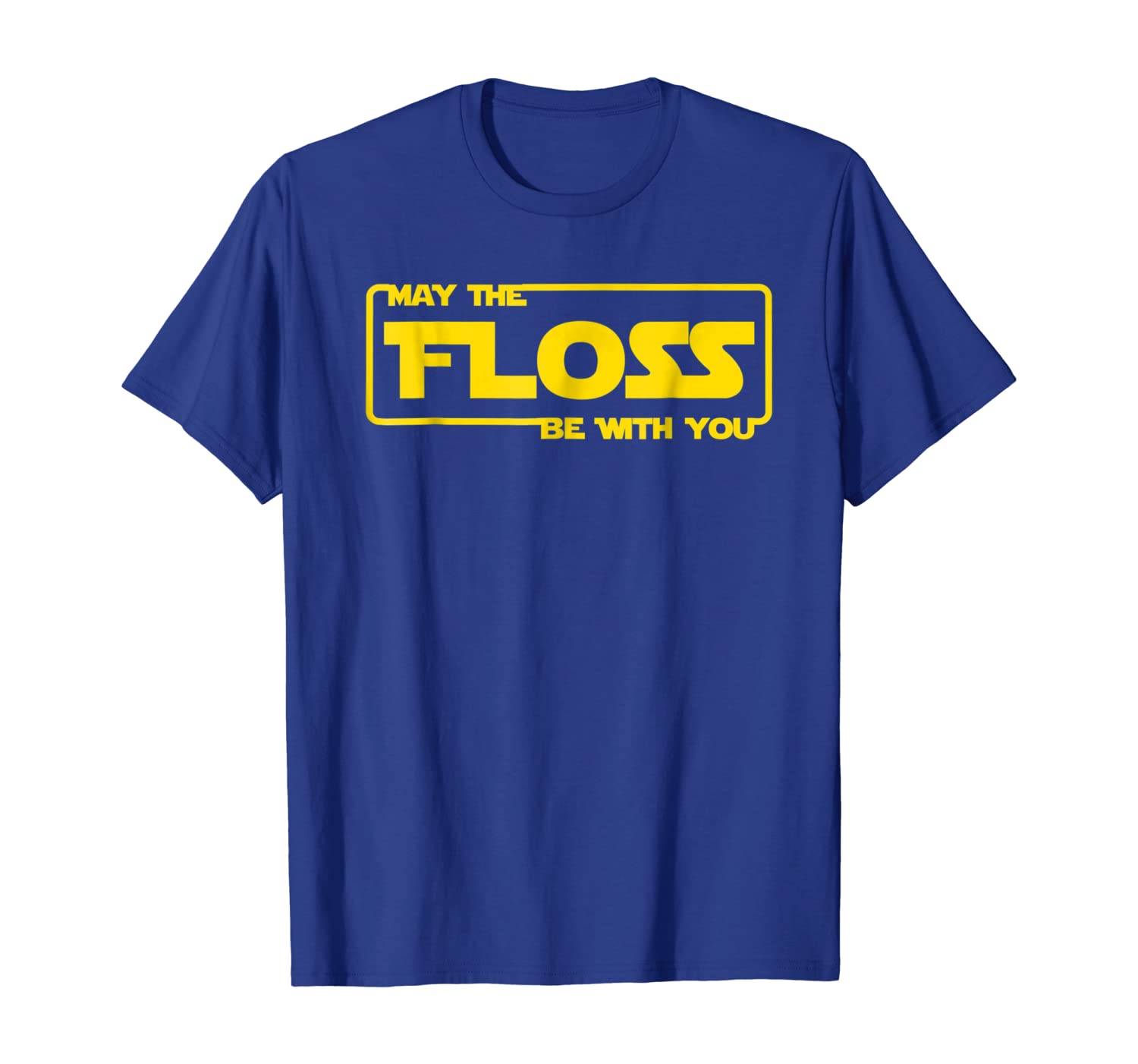 

May The Floss Be With You T-Shirt Funny Floss Dance Gift Tee, White;black