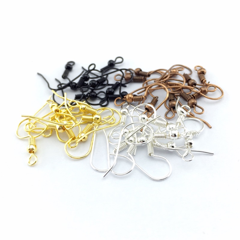 

Wholesale 500PCS/lot DIY JEWELRY Making Findings Earring Hook Coil Ear Wire ball end 18mm 15 W2