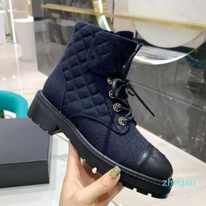 

Heavy Beige chunky platform boots leather lace-up shoes combat boot low heel Martin booties ankle luxury designers brand, Dark navy