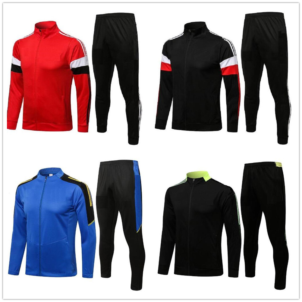 

2021 2022 Manchester adult kit Long sleeves soccer jacket uniforms United POGBA B.FERNANDES RASHFORD CAVANI tracksuits 21 22 train football training suit, As pic