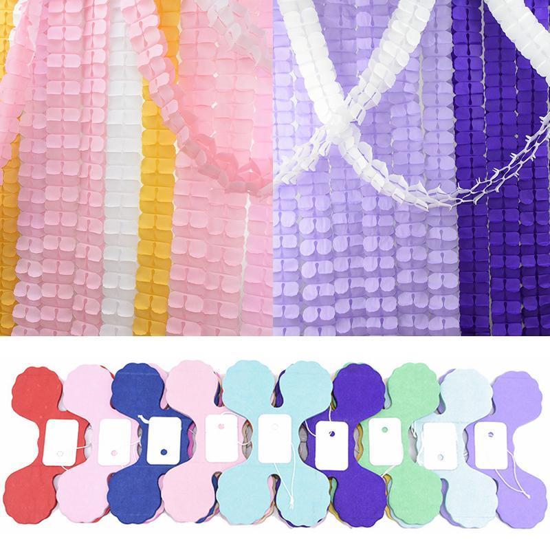 

Party Decoration 2pcs Four Leaf Clover Paper Garland 3.6M Multicolor Pull Flags Tissue Wedding Baby Shower DIY Hanging Decorations